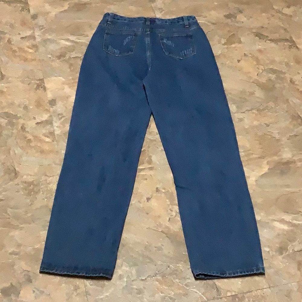 🔴 Shein butterfly print straight leg jeans - Picture 4 of 5